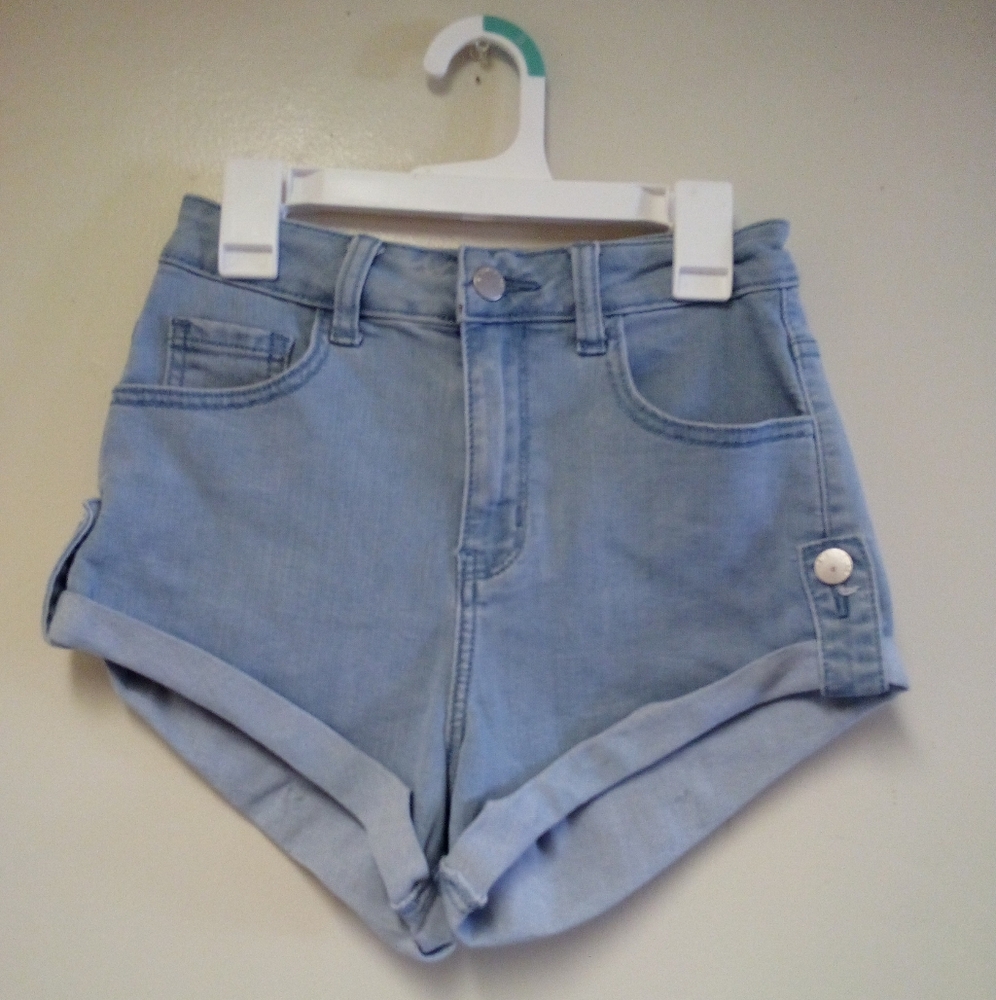 Encore Light Blue Denim Women's Shorts Size S